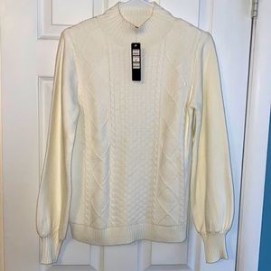 New White Turtleneck Sweater